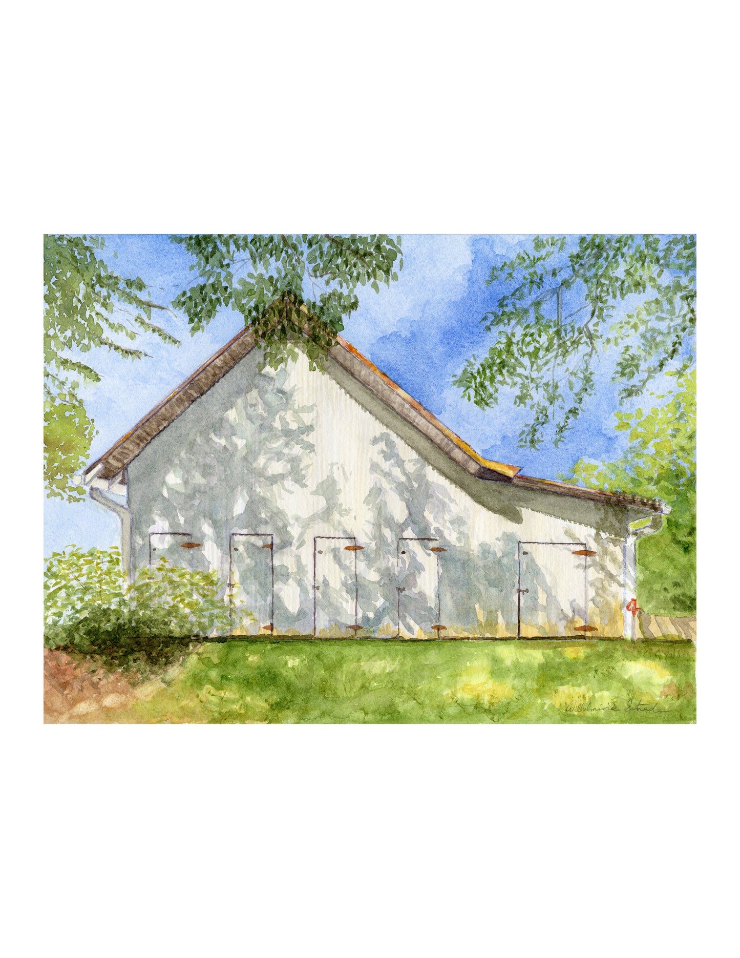 Barn: Springtime with Shadows